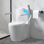 Toilet Safety Rails for Seniors,Height Adjustable Seat Handles, Space Saving, Sturdy Grab Support Rails, Suitable for Elderly, Disabled, Pregnant Women with Bars Arms Toilet Safety Frame