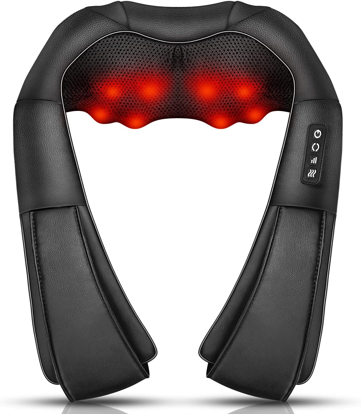 iKristin Neck Massager with Heat, Shiatsu Massager for Neck, Back, Shoulder, Foot and Leg, Deep Tissue 3D Kneading Massage for Relax Muscles at Home and Offie,Back Massagers for Women and Men