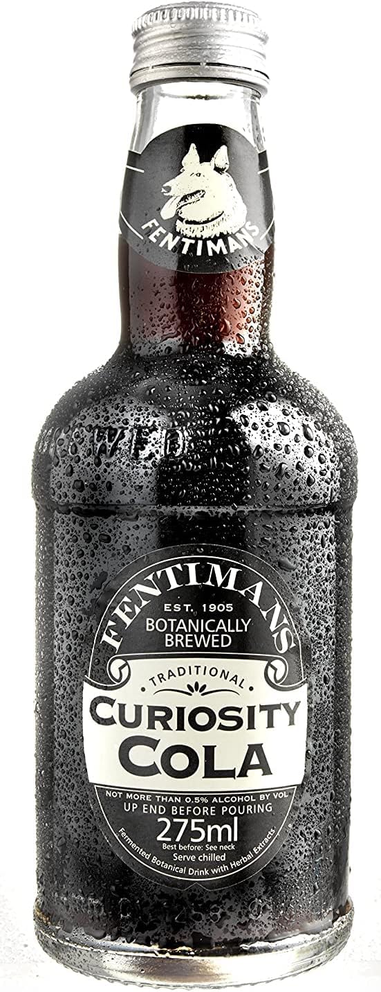 Fentimans Sparkling Curiosity Cola - Healthy Soda, All Natural Soda, Craft Soda with No Artificial Flavors, Preservatives, or Sweeteners, Botanically Brewed - Curiosity Cola, 275 ml (Pack of 12)