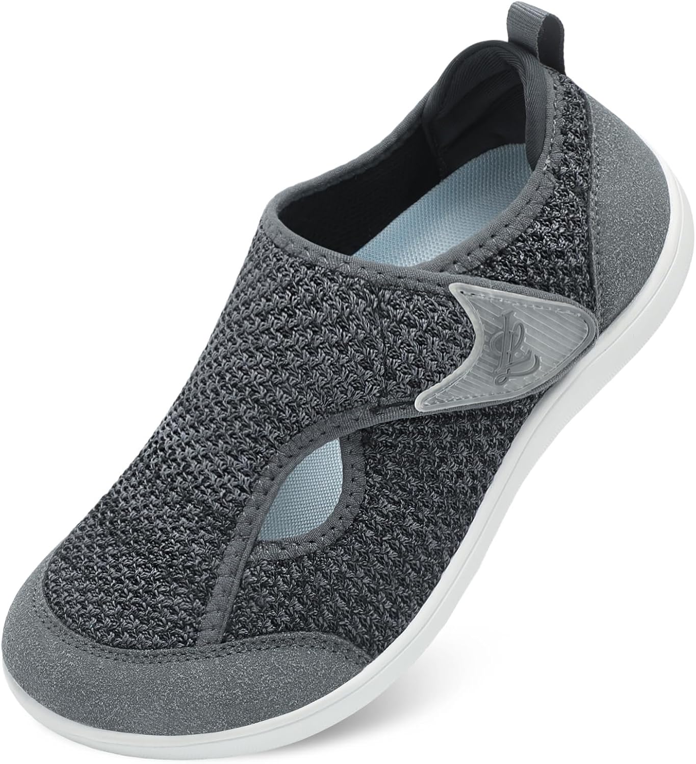 LeIsfIt Womens Wide Diabetic Shoes Adjustable Barefoot Walking Shoes Breathable Zero Drop Sneakers for Wide Width Arthritis Edema Feet
