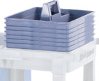 Carlisle FoodService Products Janitorial 6pk Tool Caddy - 3-Compartment Organizer for Janitorial Cart, Durable Polypropylene Construction, Portable and Versatile for Commercial Use (6 Pack)