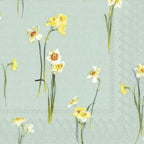 IHR 20 Luxury Paper Cocktail Napkins- Elegant Narcissus