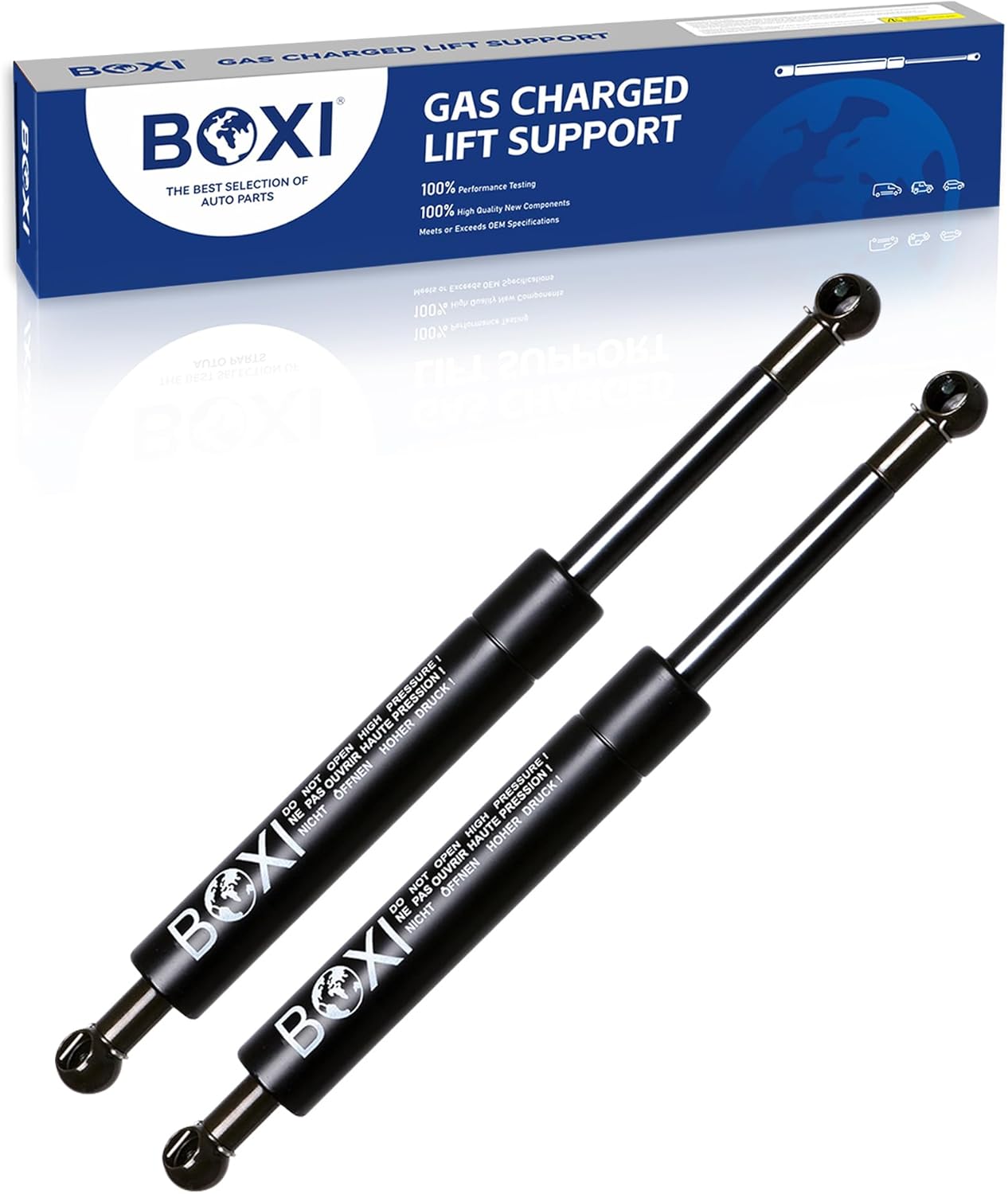 Qty (2) BOXI 4567 PM2047 SE1024M80BL Tonneau Cover Lift Supports Extended Length 26.32" Compressed 16.08" 85Lbs 13mm(1/2") Ball Socket Struts Shocks for Tool Box Lid Boat Storage Lids Truck Topper