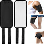 Ptwola 2 Pcs Castor Oil Pack Wrap Leakproof Caster Oils Compress Pads with Adjustable Elastic Shoulder Straps Reusable Essential Leg Care Pack for Men Women Elbow Hand Arm Thigh Leg Knee(Black)