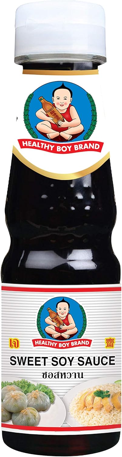 Healthy Boy Thai Sweet Soy Sauce (White Label), Mini Bottle 6.7 Ounces, Product of Thailand (Pack of 1)