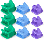 9PCS Dental Bite Blocks, Oral Silicone Mouth Prop Cheek Retrackors (3Pcs/Set, 3Sets/Pack)