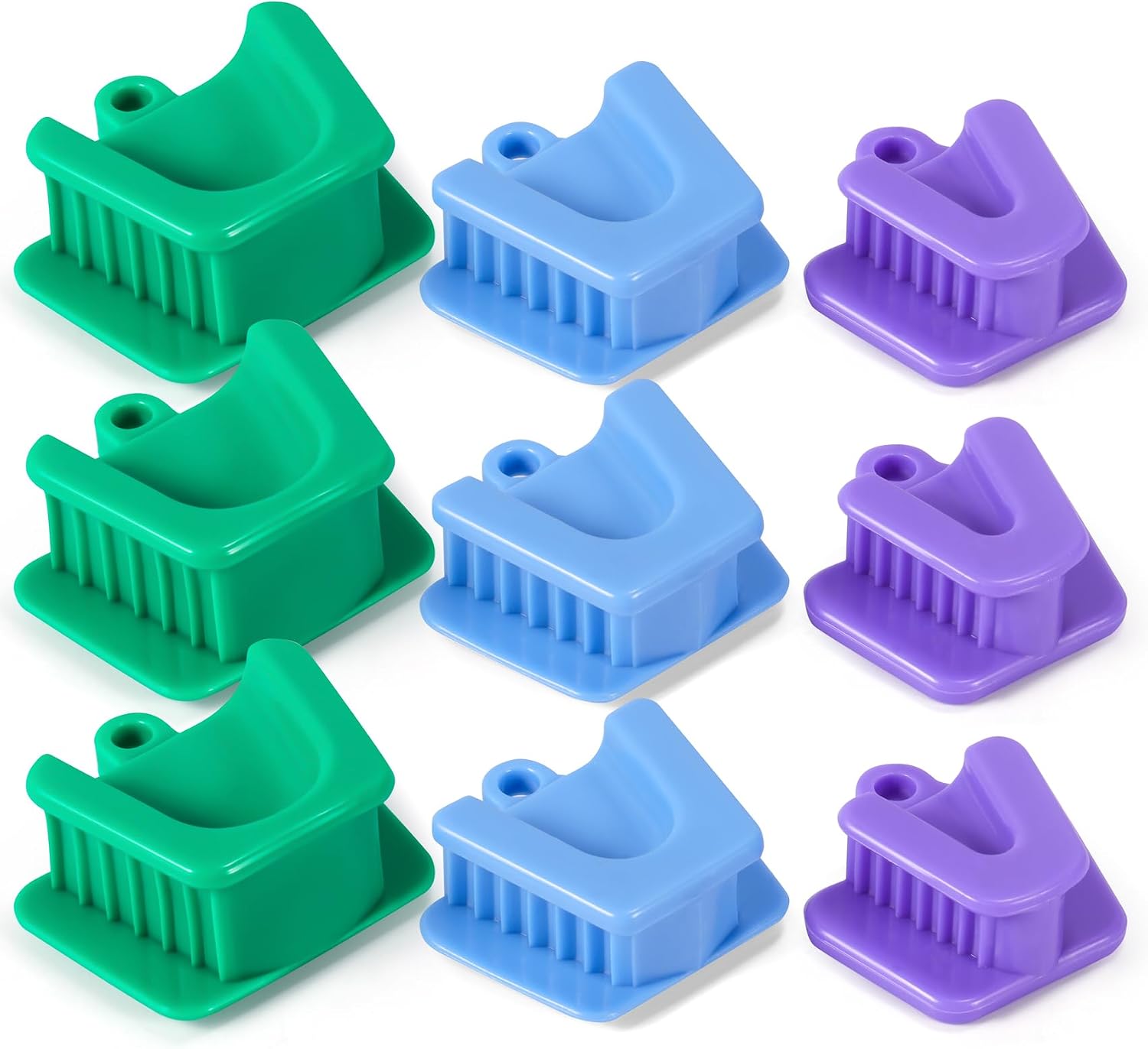 9PCS Dental Bite Blocks, Oral Silicone Mouth Prop Cheek Retrackors (3Pcs/Set, 3Sets/Pack)