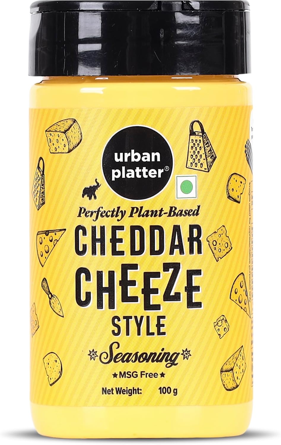 Urban Platter Cheddar Cheese Powder 100g (Perfect for Pop Corn Pasta Fries Seasoning, Dairy-Free, Vegan)