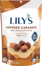 Milk Chocolate Style Caramels By Lily's Sweets | Stevia Sweetened, No Added Sugar, Low-Carb, Keto Friendly | Fair Trade, Gluten-Free & Non-Gmo | 3.5 oz, 3 Pack