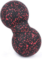 VINGVO Peanut Massage Ball, 24x12cm EPP Sports Massager Fitness Yoga Ball Massage Ball for Back Massage Acupuncture Points Massaging Equipment for Massaging Neck, Arms, Calves (Black) (Red and Black)