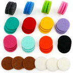 42pcs Replacement Refill Pads(22mm) for Aromatherapy Essential Oil Diffuser Necklace Diffuser Bracelet Car Diffuser Vent Clip with 14 Colors