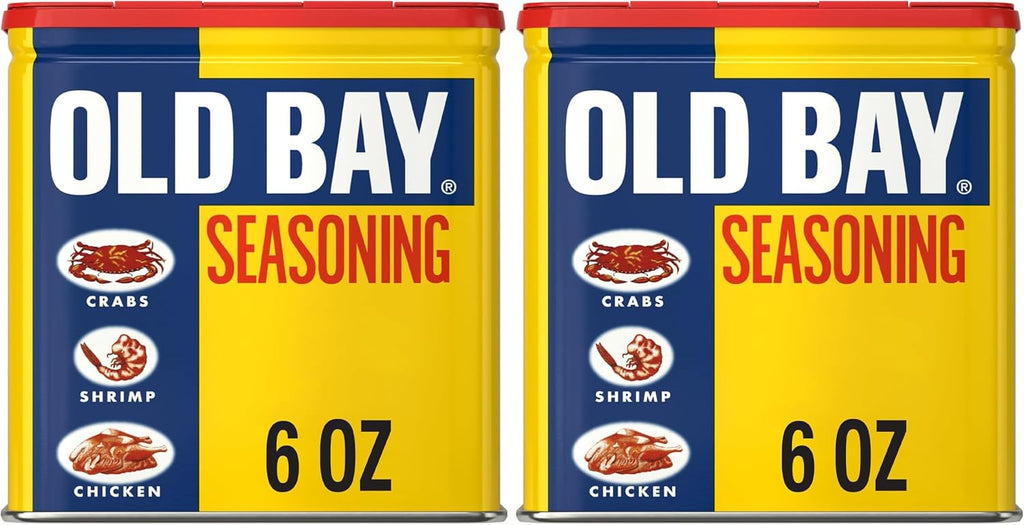 OLD BAY Seasoning, Classic Seafood, Non GMO, Gluten Free, Unique Blend of 18 Herbs & Spices for Shrimp, Crab Dip, Seafood & More, 6 oz (Pack of 2)