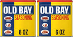OLD BAY Seasoning, Classic Seafood, Non GMO, Gluten Free, Unique Blend of 18 Herbs & Spices for Shrimp, Crab Dip, Seafood & More, 6 oz (Pack of 2)