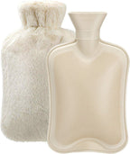 Hot Water Bottle Rubber with Soft Cover (2 Liter) Hot Water Bag for Cramps, Pain Relief, Removable Hot Cold Pack Hot Water Bed Warmer