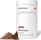 Momentous Recovery Grass-Fed Whey Protein Powder - 20 g Post-Workout Whey Isolate Protein - NSF Certified for Sport - Gluten-Free - 15 Servings - Chocolate - Package May Vary