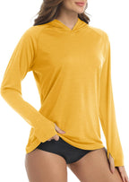 KEFITEVD Womens UPF 50+ Sun Hoodie Shirt Long Sleeve Fishing Hiking Hooded UV Shirts Lightweight Quick Dry Tops