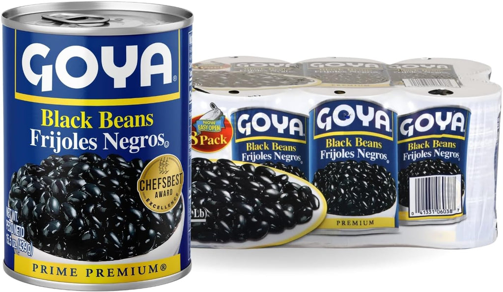 Goya Foods Black Beans, 15.5 Ounce (Pack of 8)
