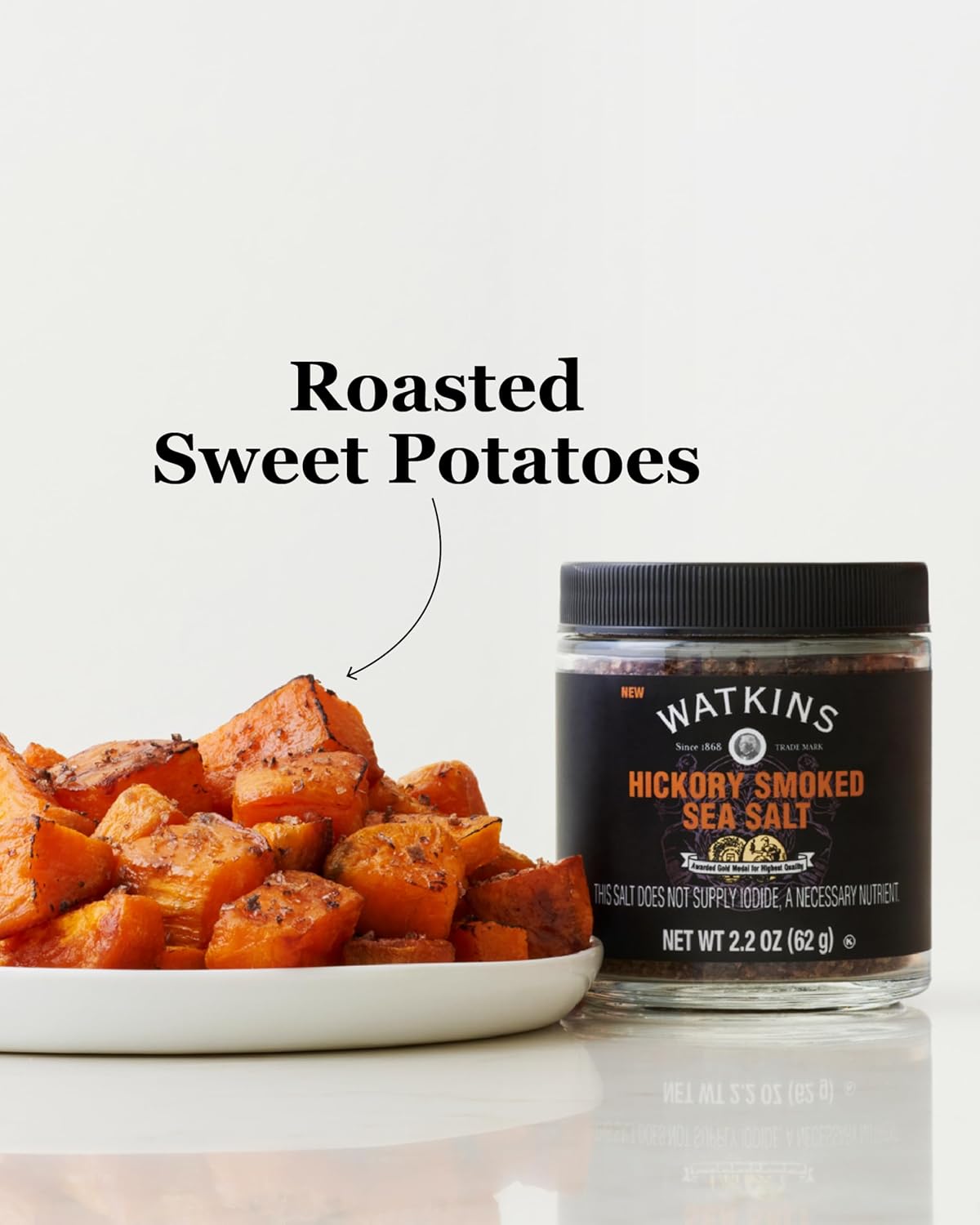 Watkins Premium Hickory Smoked Sea Salt, 2.2 oz (Pack of 1)