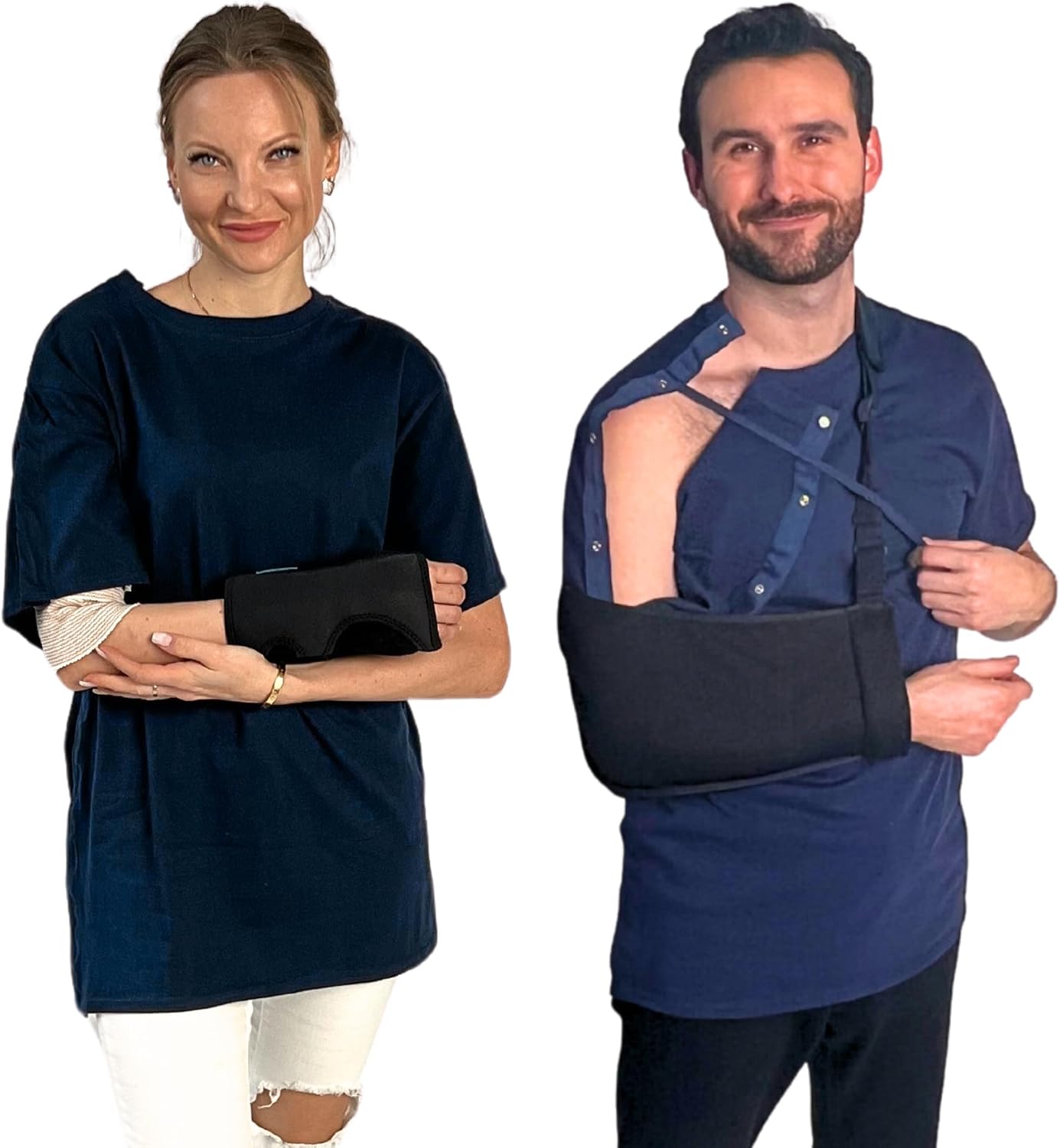 Uni-Sex Shoulder Surgery Recovery and Rehab Shirt with Discreet Shoulder Snaps