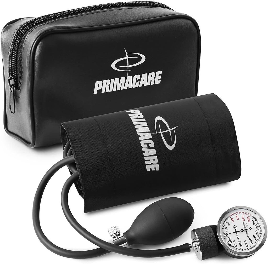 PrimaCare DS-9192 Classic Series Adult Size Professional Blood Pressure Kit with Aneroid Sphygmomanometer, Latex-Free, Inflation System