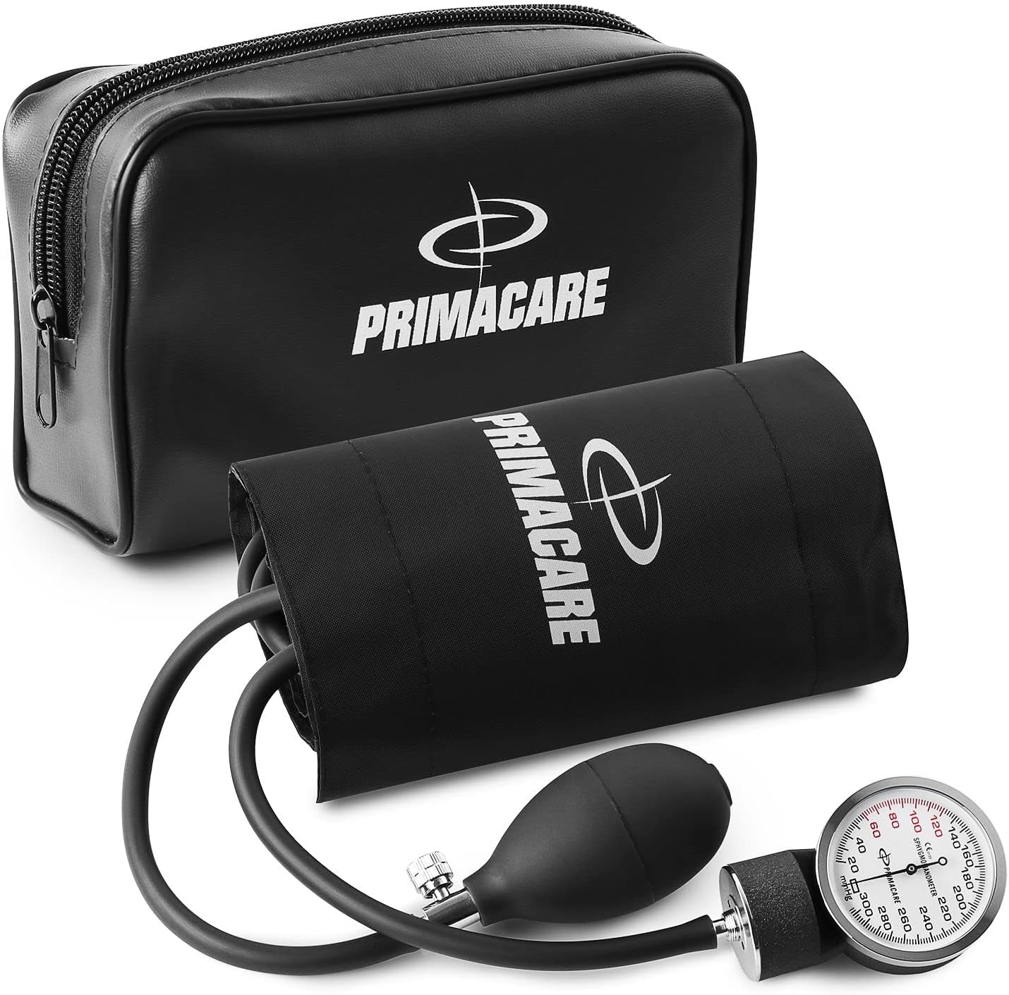 PrimaCare DS-9192 Classic Series Adult Size Professional Blood Pressure Kit with Aneroid Sphygmomanometer, Latex-Free, Inflation System