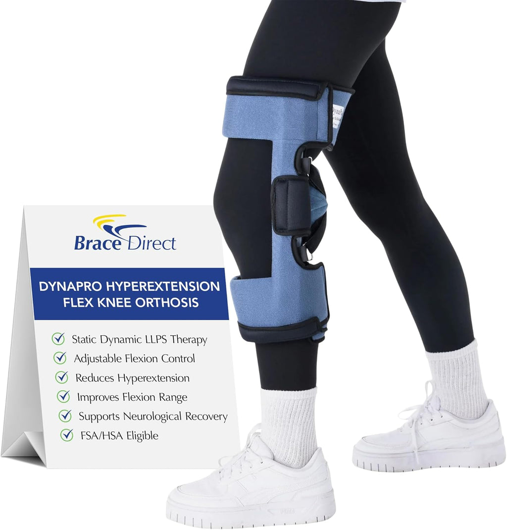 Brace Direct DynaPro Hyperextension Flex Knee Orthosis – Static-Dynamic LLPS Therapy Dynamic Knee Orthosis for Contracture and Spasticity Recovery, OCSI (Sm: 15–18 in. thigh)