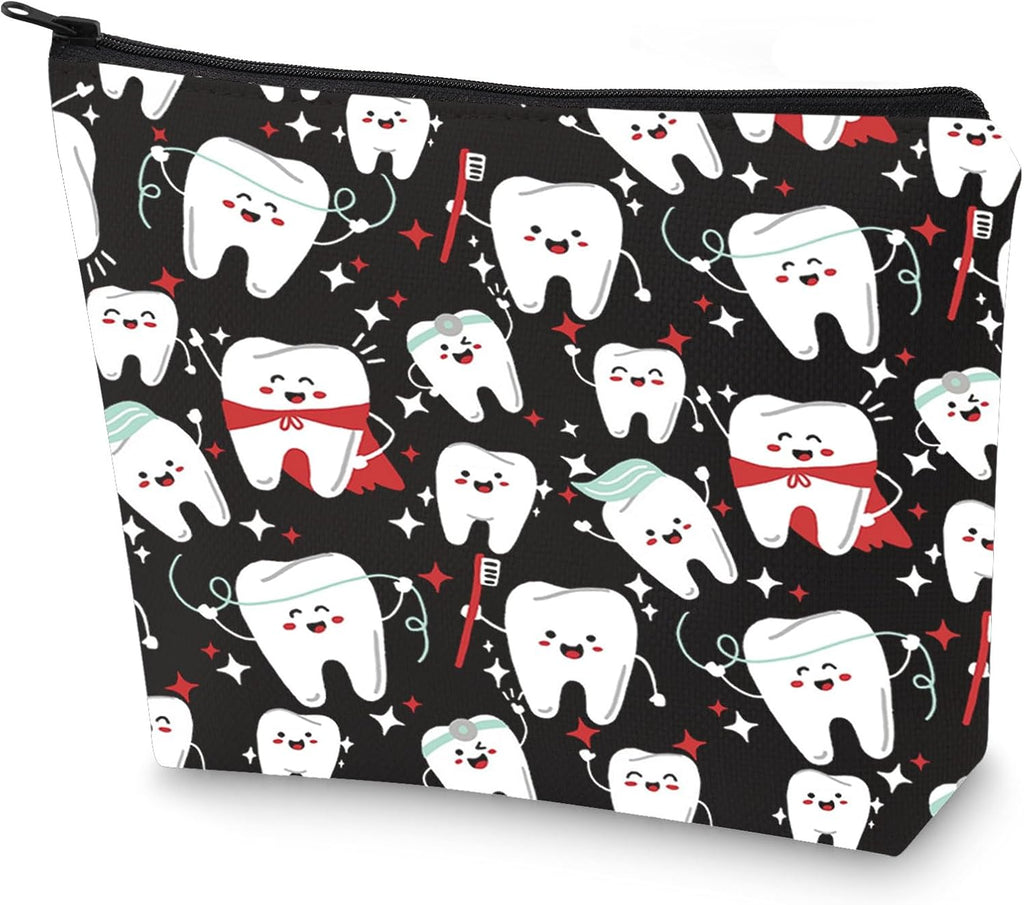 WZMPA Funny Dentist Cosmetic Bag Dental Assistant Gift Dental Hygienist Makeup Zipper Pouch Bag Dentist Graduation Gift (Dentist)