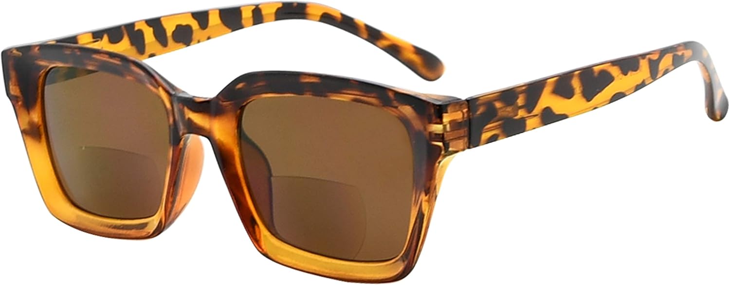 Eyekepper Bifocal Sunglasses for Women Reading under the Sun Stylish Bifocal Readers Tinted Lens Oversize - Tortoise +3.00
