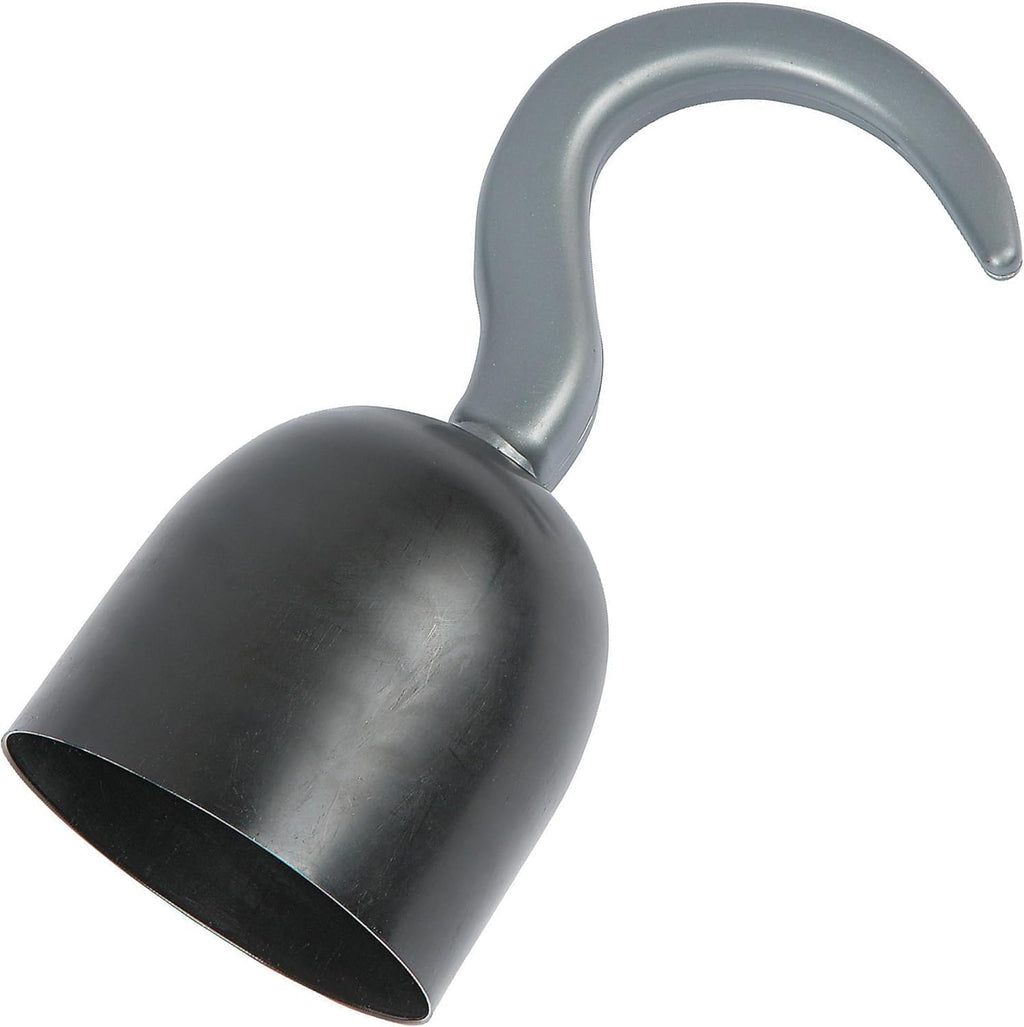 Fun Express Pirate Hook Costume Piece – Plastic Hook Hand Accessory for Costumes and Dress-Up – One Size Fits Most – 1 Piece - Black, Gray