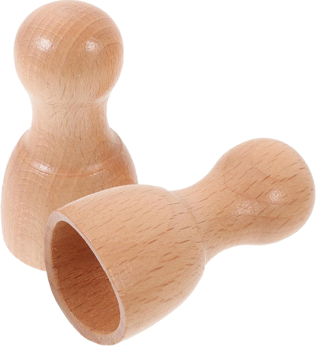 2pcs Wooden Massage Cups Compact Body Massager Tool for Muscle Relaxation Non-Slip Grip Deep Tissue Therapy for Shoulders Neck Back and Feet Portable Massage Tool