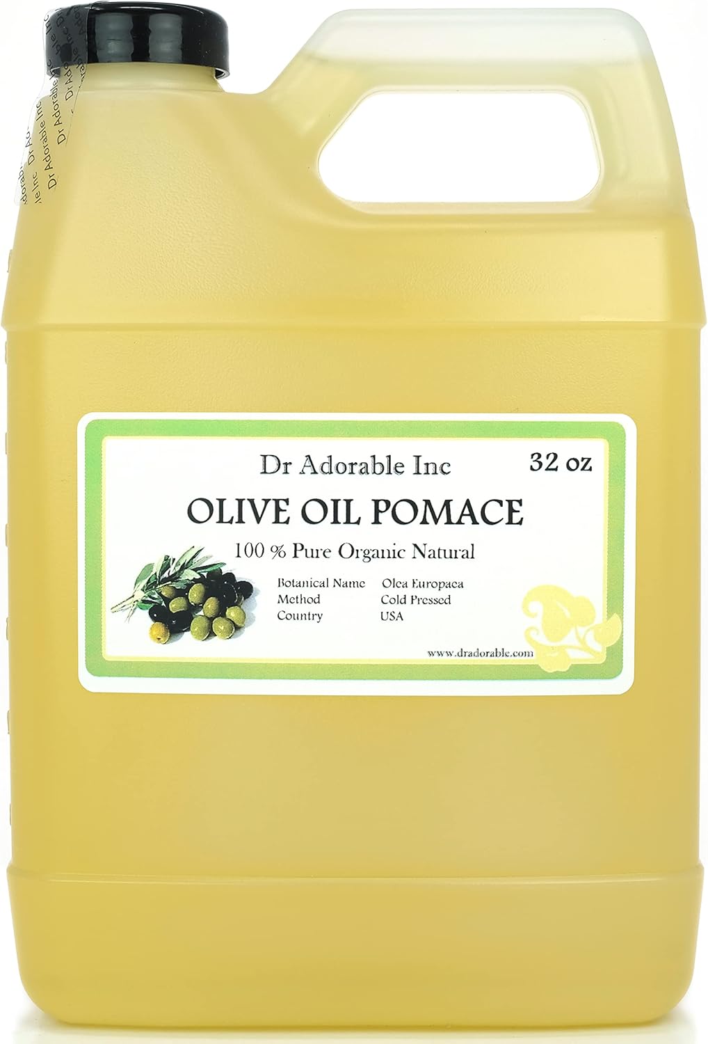 Dr Adorable - 32 oz - Olive Pomace Oil - 100% Pure Natural Premium Organic Cold Pressed