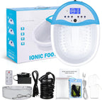 LeCuag Ionic Foot Bath Detox Machine, Foot Spa Machine for Home Use - Foot Bath Soak Tub with Heating Belt, Auto Countdown Timer & Includes 100 Disposable Ion Cleaning Liners