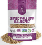 Great River Milling Organic Hulled Spelt Berries | Ancient Whole Spelt Grain | High Fiber & Protein | Non-GMO & Kosher | Ideal for Baking, Salads, Pilaf & More | 5 Lb
