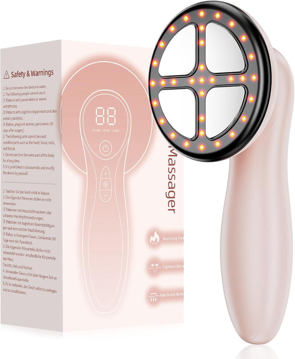 Cellulite Massager Body Sculpting Machine, Electric Body Toning & Cellulite Massager for Skin Tightening, Body Contouring Machine for Belly, Waist, Arms, Buttocks, Legs