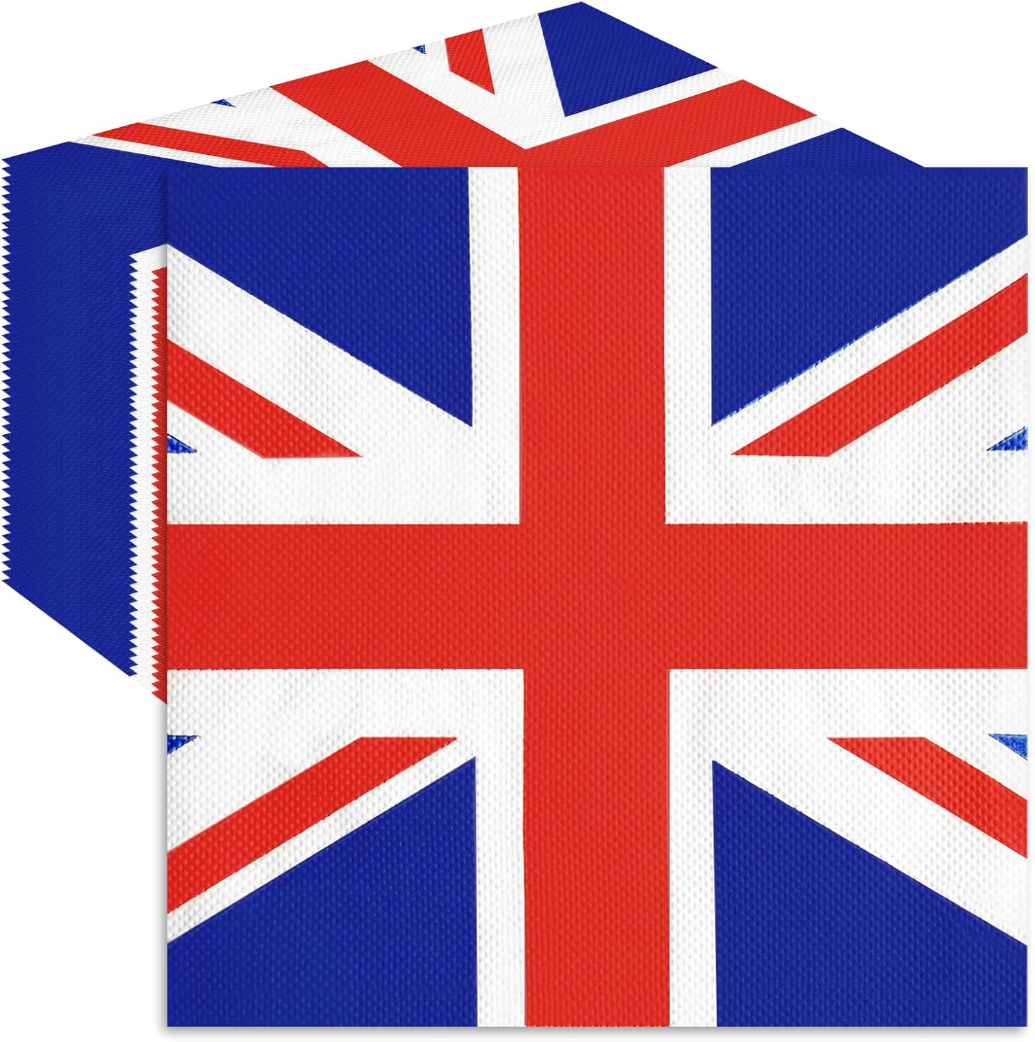 50 Pieces Union Jack Flag Paper Napkins, British Disposable Cocktail Napkins for UK Royal-Themed Celebrations, British Sports Events, King’s Coronation Decor, Afternoon Tea Party Supplies