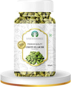 AYURVEDASHREE Green Cardamom Whole Pods, Hari Elaichi (Elettaria cardamomum) - 100g| Jumbo Size | Premium Quality | Vegan, Non-GMO & Gluten Free | All Natural |Product of India