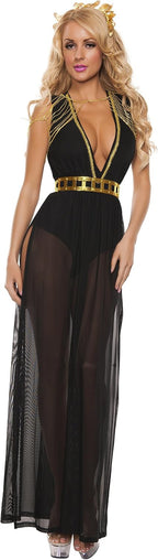 Starline Women's Black Goddess Sexy Costume Dress Set, Black, X-Large
