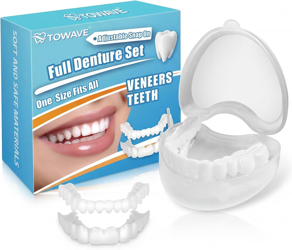 Snap on Veneers Teeth for Women and Men-Temporary Dentures False Teeth-Nature and Comfortable