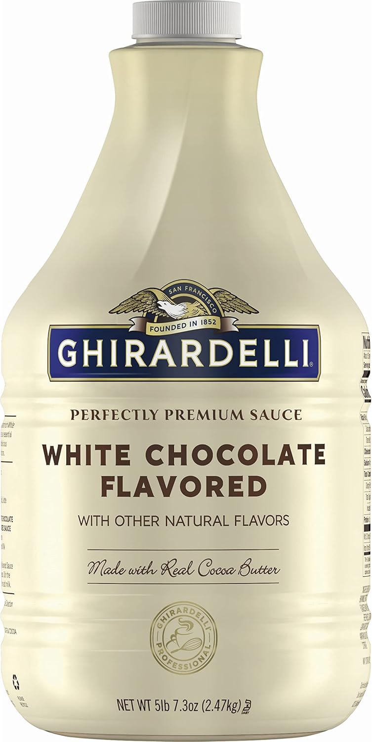 Ghirardelli Premium Sauce White Chocolate Flavored with other natural flavors, 87.3 Ounce Bottle