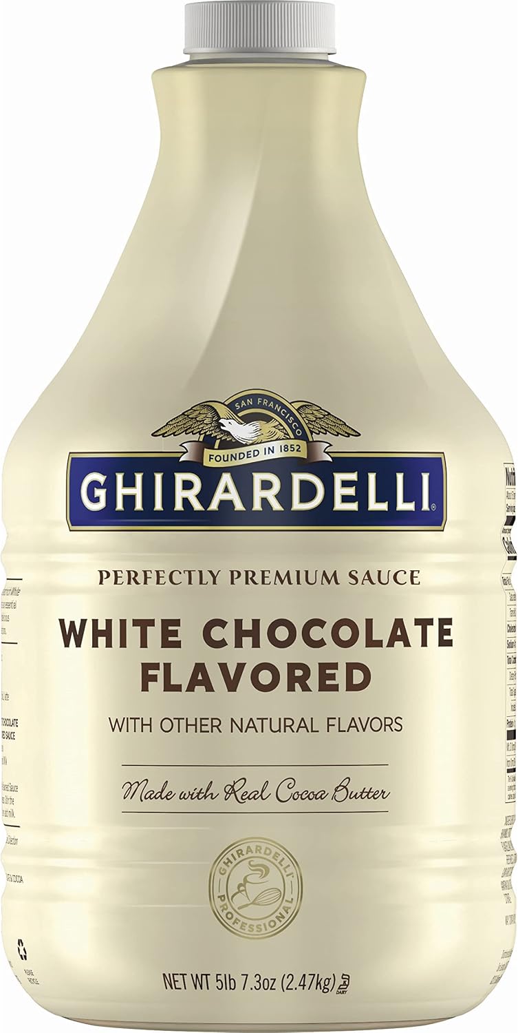 Ghirardelli Chocolate White Chocolate Flavored Sauce, 5 Pounds 7.3 Oz (2.47 Kg) Package