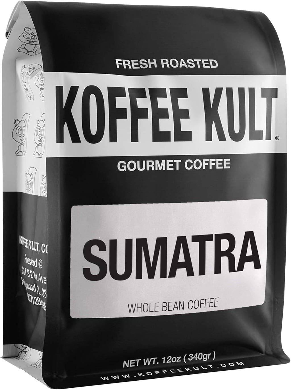 Koffee Kult Sumatra Coffee Beans Dark Roast - Indonesian Fresh Roasted Coffee Beans (Whole Bean, 12oz)
