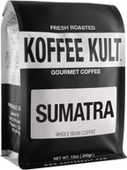 Koffee Kult Sumatra Coffee Beans Dark Roast - Indonesian Fresh Roasted Coffee Beans (Whole Bean, 12oz)