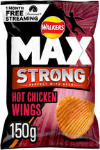 Walkers Max Strong Hot Chicken Wings Crisps 150g