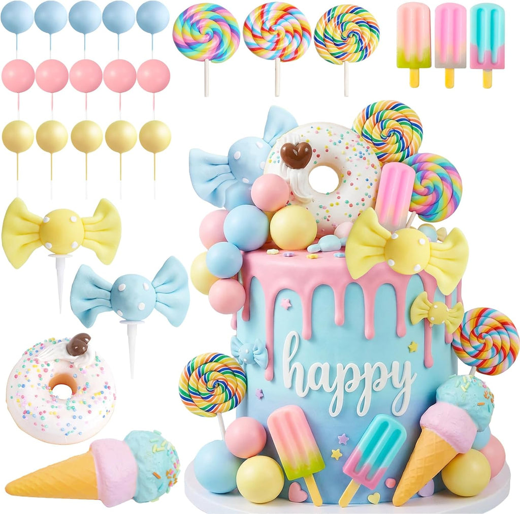 25Pcs Candy Cake Topper Candy Cake Decoration for Baby Shower Party Supplies