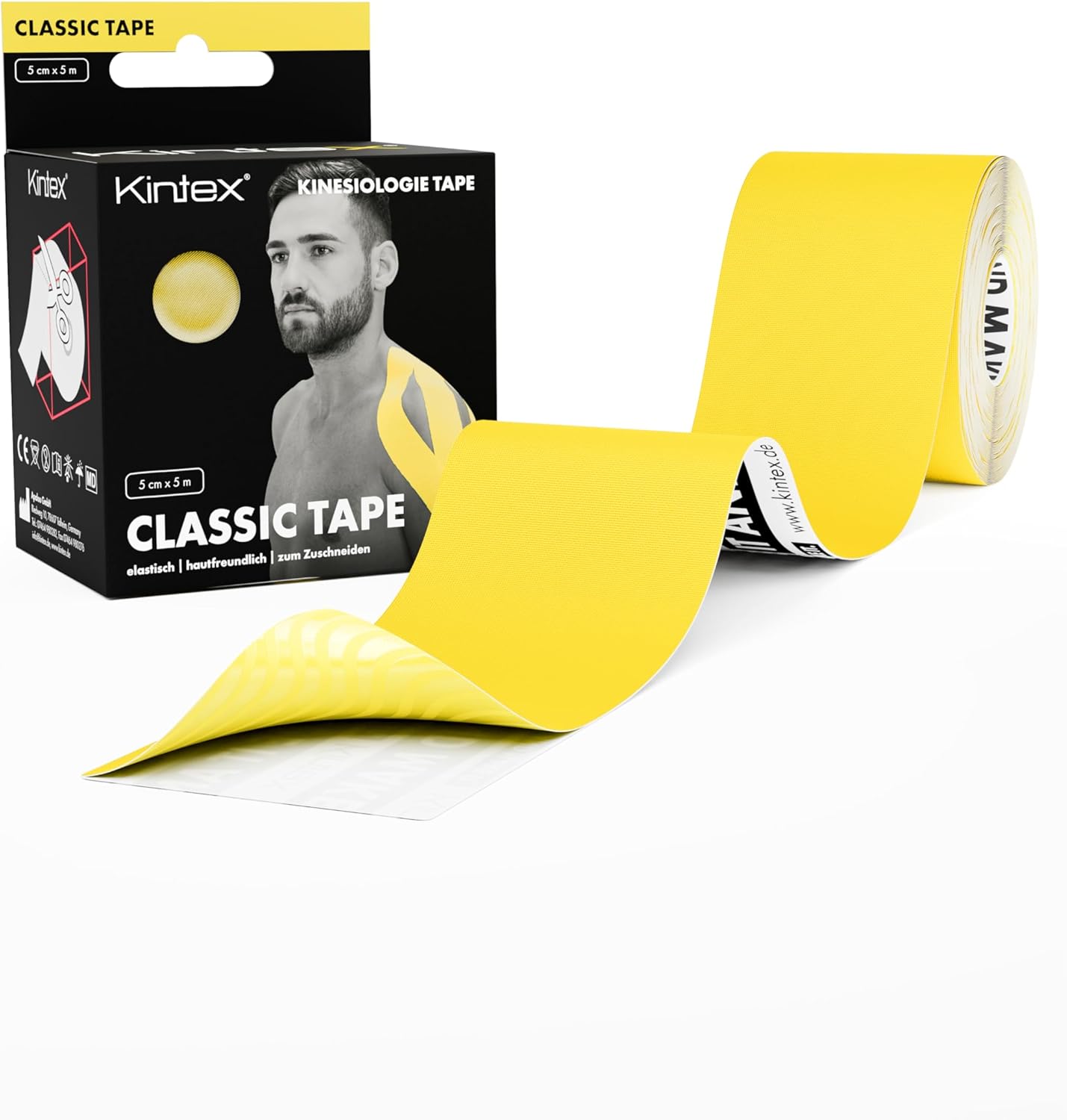 Kintex Kinesiology Tape Classic 5 cm x 5 m Physio Tape Elastic Waterproof