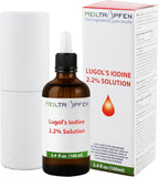 2.2% Lugol's Iodine Solution 3.4 Fl Oz | Pharmaceutical Grade Ingredients | Lugols Solution Made with Iodine and Potassium Iodide | Third-Party Tested | Heiltropfen®