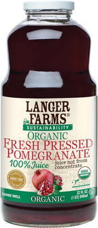 Langer Farms Organic Fresh Pressed Pomegranate, 100% Juice, Not from Concentrate, 32 fl oz