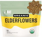 J MAC BOTANICALS Organic Elderflower, Herbal Tea - 4 Ounces