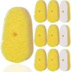 Sponge Refills for Scrub Daddy Dish Daddy - 10 Packs Dish Wand Refills, Scrub Brush Replacement Heads, Dish Brush Replacement Head for Kitchen Cleaning, Yellow (Only Sponge Heads)