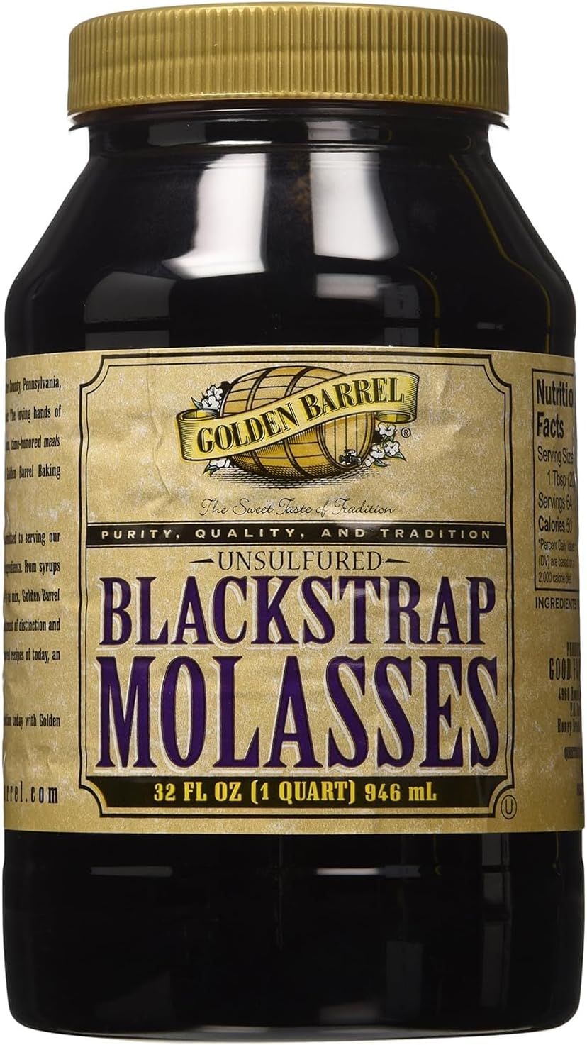 Golden Barrel Unsulfured Black Strap molasses, 32 oz